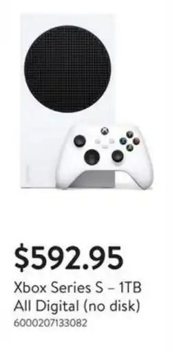 Walmart Xbox Series S-1TB All Digital no disk offer
