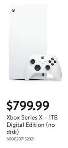 Walmart Xbox Series X-1TB Digital Edition no disk offer
