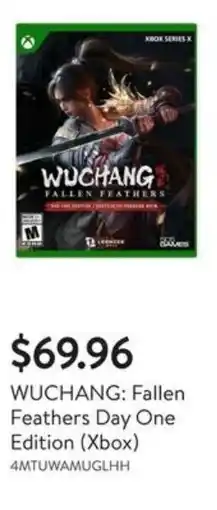 Walmart WUCHANG: Fallen Feathers Day One Edition Xbox offer