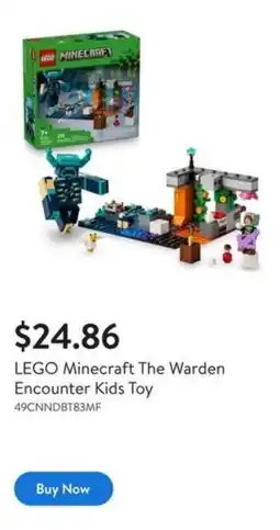 Walmart LEGO Minecraft The Warden Encounter Kids Toy offer