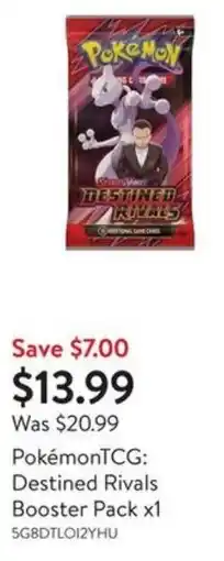 Walmart Pokémon TCG: Destined Rivals Booster Pack x1 offer