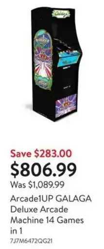 Walmart Arcade1UP GALAGA Deluxe Arcade Machine 14 Games in 1 offer