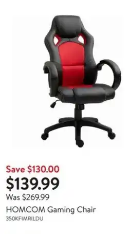Walmart HOMCOM Gaming Chair offer