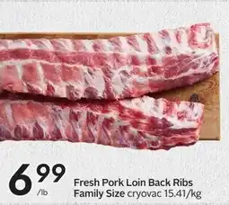Sobeys Fresh pork loin back ribs family size offer
