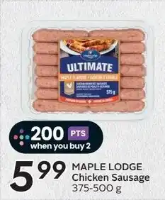 Sobeys Maple lodge chicken sausage offer