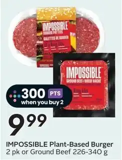 Sobeys Impossible plant based burger offer