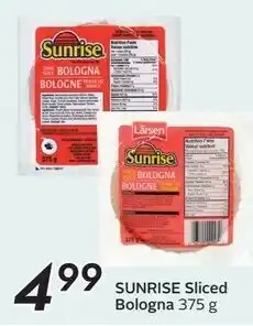 Sobeys Sunrise sliced bologna offer