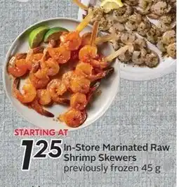 Sobeys In-Store Marinated Raw Shrimp Skewers offer