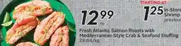 Sobeys Fresh atlantic salmon roasts with mediterranean-style crab & seafood stuffing offer