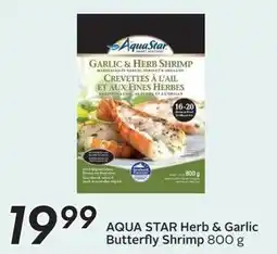 Sobeys Aqua star herb & garlic butterfly shrimp offer