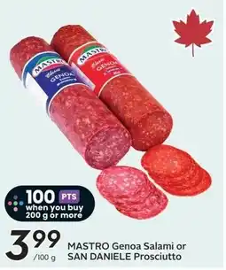 Sobeys Mastro genoa salami or san daniele prosciutto offer
