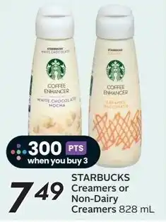 Sobeys Starbucks creamers or non-dairy creamers offer