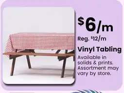 Fabricland Vinyl Tabling offer