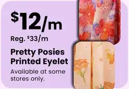 Fabricland Pretty Posies Printed Eyelet offer