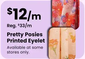 Fabricland Pretty Posies Printed Eyelet offer