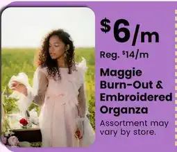 Fabricland Maggie Burn-Out & Embroidered Organza offer