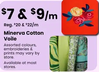 Fabricland Minerva Cotton Voile offer