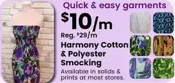 Fabricland Harmony Cotton & Polyester Smocking offer