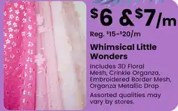 Fabricland Whimsical Little Wonders offer
