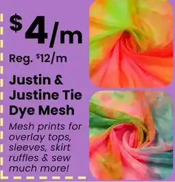 Fabricland Justin & Justine Tie Dye Mesh offer