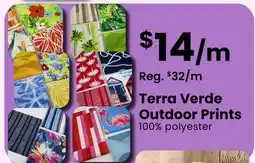Fabricland Terra Verde Outdoor Prints offer