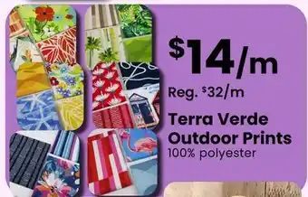 Fabricland Terra Verde Outdoor Prints offer