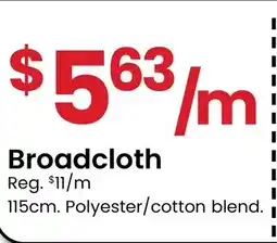 Fabricland Broadcloth offer