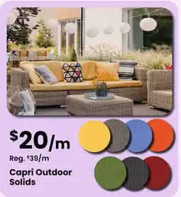 Fabricland Capri Outdoor Solids offer
