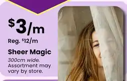 Fabricland Sheer Magic offer