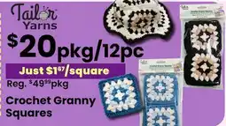 Fabricland square Crochet Granny Squares offer