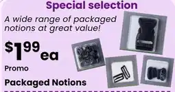 Fabricland Promo Packaged Notions offer