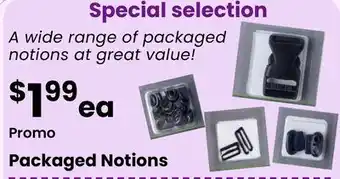 Fabricland Promo Packaged Notions offer