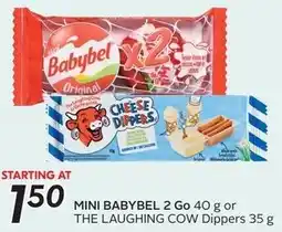 Sobeys Mini babybel 2 go or the laughing cow dippers offer