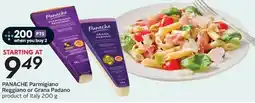 Sobeys Panache parmigiano reggiano or grana padano offer