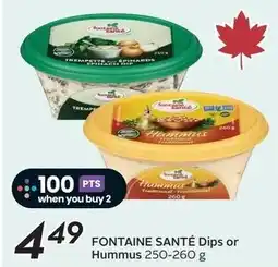 Sobeys Fontaine santé dips or hummus offer