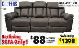 Surplus Furniture Cowboy Granite Reclining Sofa offer