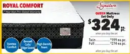 Surplus Furniture Royal Comfort Queen Mattress Set offer