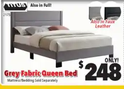 Surplus Furniture Grey Fabric Queen Bed offer