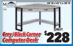Surplus Furniture Grey/Black Corner Computer Desk offer