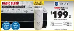 Surplus Furniture Basic Sleep Queen Mattress Set offer