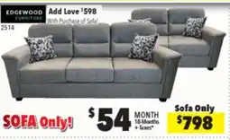 Surplus Furniture Vincent Gunmetal Sofa offer