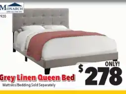 Surplus Furniture Grey Tufted Fabric Queen Bed offer