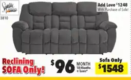 Surplus Furniture Foreside Charcoal Reclining Sofa offer