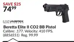 Princess Auto Beretta Elite II CO2 BB Pistol offer