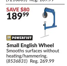 Princess Auto Small English Wheel offer