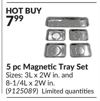 Princess Auto 5 pc Magnetic Tray Set offer