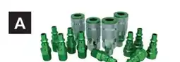 Princess Auto 1/4 in. Quick Coupler/Plug Sets 14 pc Green A-Style offer