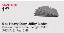 Princess Auto 5 pk Heavy Duty Utility Blades offer