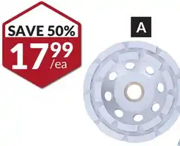 Princess Auto Double Segmented 4-1/2 in. Diamond Cup Grinding Wheels offer
