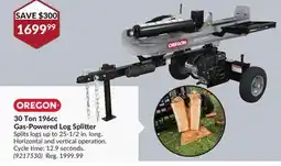 Princess Auto 30 Ton 196cc Gas-Powered Log Splitter offer
